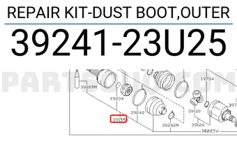 Nissan 3924123U25 REPAIR KIT-DUST BOOT,OUTER