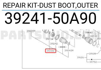 Nissan 3924150A90 REPAIR KIT-DUST BOOT,OUTER