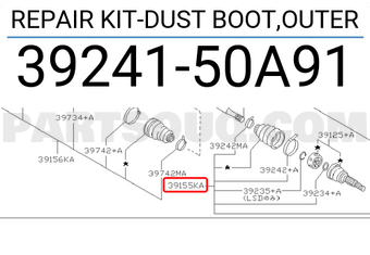 Nissan 3924150A91 REPAIR KIT-DUST BOOT,OUTER