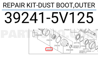 Nissan 392415V125 REPAIR KIT-DUST BOOT,OUTER