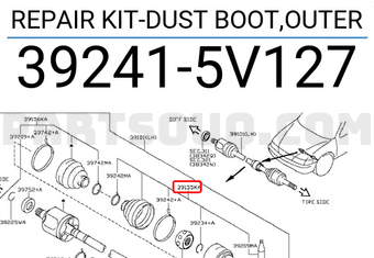 Nissan 392415V127 REPAIR KIT-DUST BOOT,OUTER