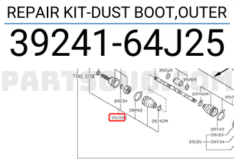 Nissan 3924164J25 REPAIR KIT-DUST BOOT,OUTER