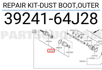 Nissan 3924164J28 REPAIR KIT-DUST BOOT,OUTER