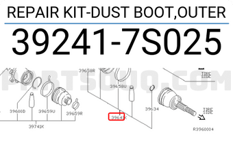 Nissan 392417S025 REPAIR KIT-DUST BOOT,OUTER