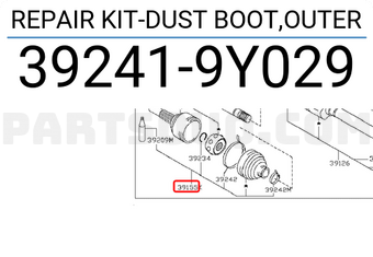 Nissan 392419Y029 REPAIR KIT-DUST BOOT,OUTER