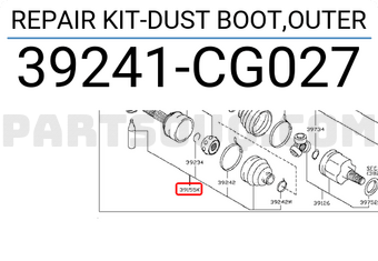 Nissan 39241CG027 REPAIR KIT-DUST BOOT,OUTER