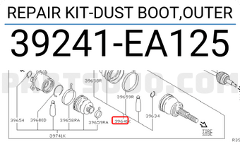 Nissan 39241EA125 REPAIR KIT-DUST BOOT,OUTER