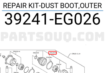 Nissan 39241EG026 REPAIR KIT-DUST BOOT,OUTER