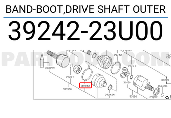 Nissan 3924223U00 BAND-BOOT,DRIVE SHAFT OUTER