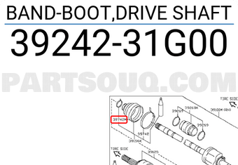 Nissan 3924231G00 BAND-BOOT,DRIVE SHAFT