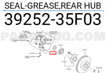 Nissan 3925235F03 SEAL-GREASE,REAR HUB
