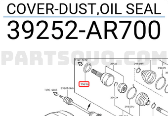 Nissan 39252AR700 COVER-DUST,OIL SEAL