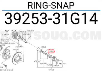 Nissan 3925331G14 RING-SNAP