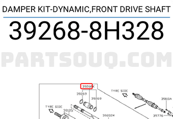 Nissan 392688H328 DAMPER KIT-DYNAMIC,FRONT DRIVE SHAFT