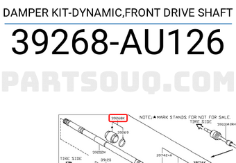 Nissan 39268AU126 DAMPER KIT-DYNAMIC,FRONT DRIVE SHAFT
