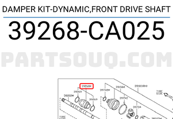 Nissan 39268CA025 DAMPER KIT-DYNAMIC,FRONT DRIVE SHAFT