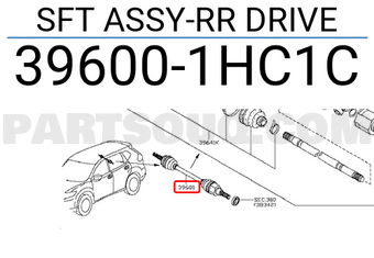 Nissan 396001HC1C SFT ASSY-RR DRIVE