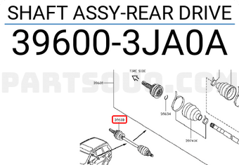 Nissan 396003JA0A SHAFT ASSY-REAR DRIVE