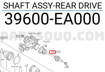 Nissan 39600EA000 SHAFT ASSY-REAR DRIVE