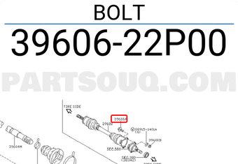 Nissan 3960622P00 BOLT
