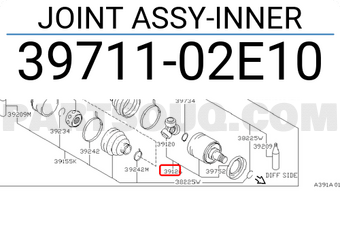 Nissan 3971102E10 JOINT ASSY-INNER