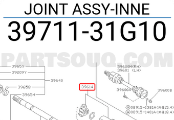 Nissan 3971131G10 JOINT ASSY-INNE