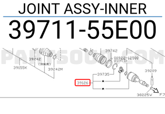 Nissan 3971155E00 JOINT ASSY-INNER