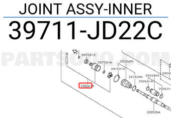 Nissan 39711JD22C JOINT ASSY-INNER