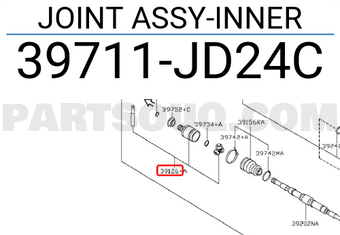 Nissan 39711JD24C JOINT ASSY-INNER