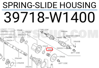 Nissan 39718W1400 SPRING-SLIDE HOUSING
