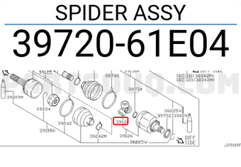Nissan 3972061E04 SPIDER ASSY