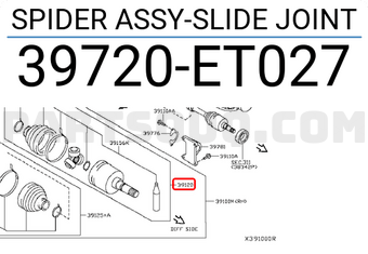 Nissan 39720ET027 SPIDER ASSY-SLIDE JOINT