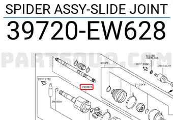 Nissan 39720EW628 SPIDER ASSY-SLIDE JOINT