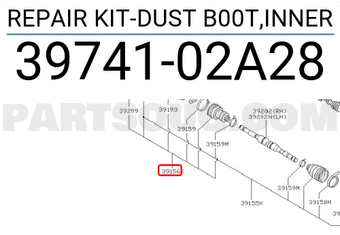 Nissan 3974102A28 REPAIR KIT-DUST B00T,INNER