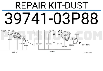 Nissan 3974103P88 REPAIR KIT-DUST