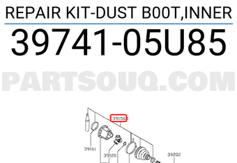 Nissan 3974105U85 REPAIR KIT-DUST B00T,INNER
