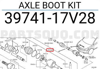 Nissan 3974117V28 AXLE BOOT KIT