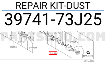 Nissan 3974173J25 REPAIR KIT-DUST