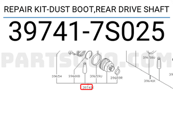 Nissan 397417S025 REPAIR KIT-DUST BOOT,REAR DRIVE SHAFT