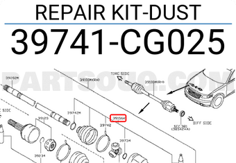 Nissan 39741CG025 REPAIR KIT-DUST