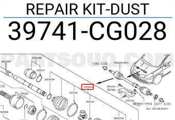 Nissan 39741CG028 REPAIR KIT-DUST