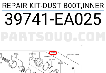 Nissan 39741EA025 REPAIR KIT-DUST B00T,INNER