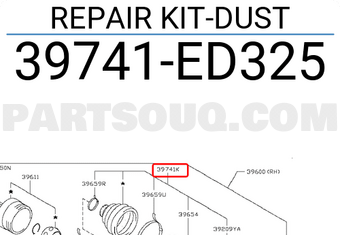 Nissan 39741ED325 REPAIR KIT-DUST