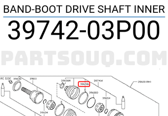 Nissan 3974203P00 BAND-BOOT DRIVE SHAFT INNER