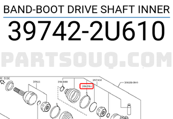 Nissan 397422U610 BAND-BOOT DRIVE SHAFT INNER
