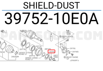 Nissan 3975210E0A SHIELD-DUST