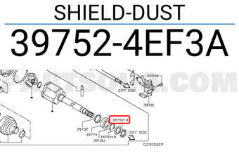 Nissan 397524EF3A SHIELD-DUST