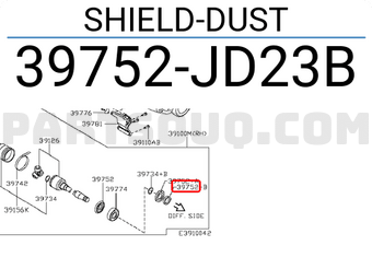 Nissan 39752JD23B SHIELD-DUST