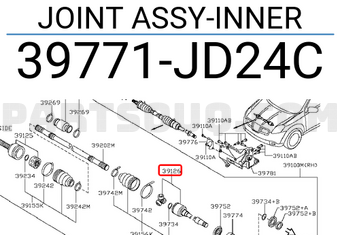 Nissan 39771JD24C JOINT ASSY-INNER