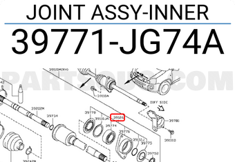 Nissan 39771JG74A JOINT ASSY-INNER